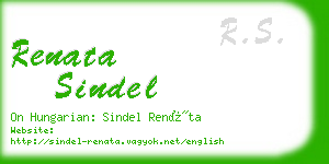 renata sindel business card